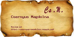 Csernyus Magdolna névjegykártya