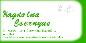 magdolna csernyus business card